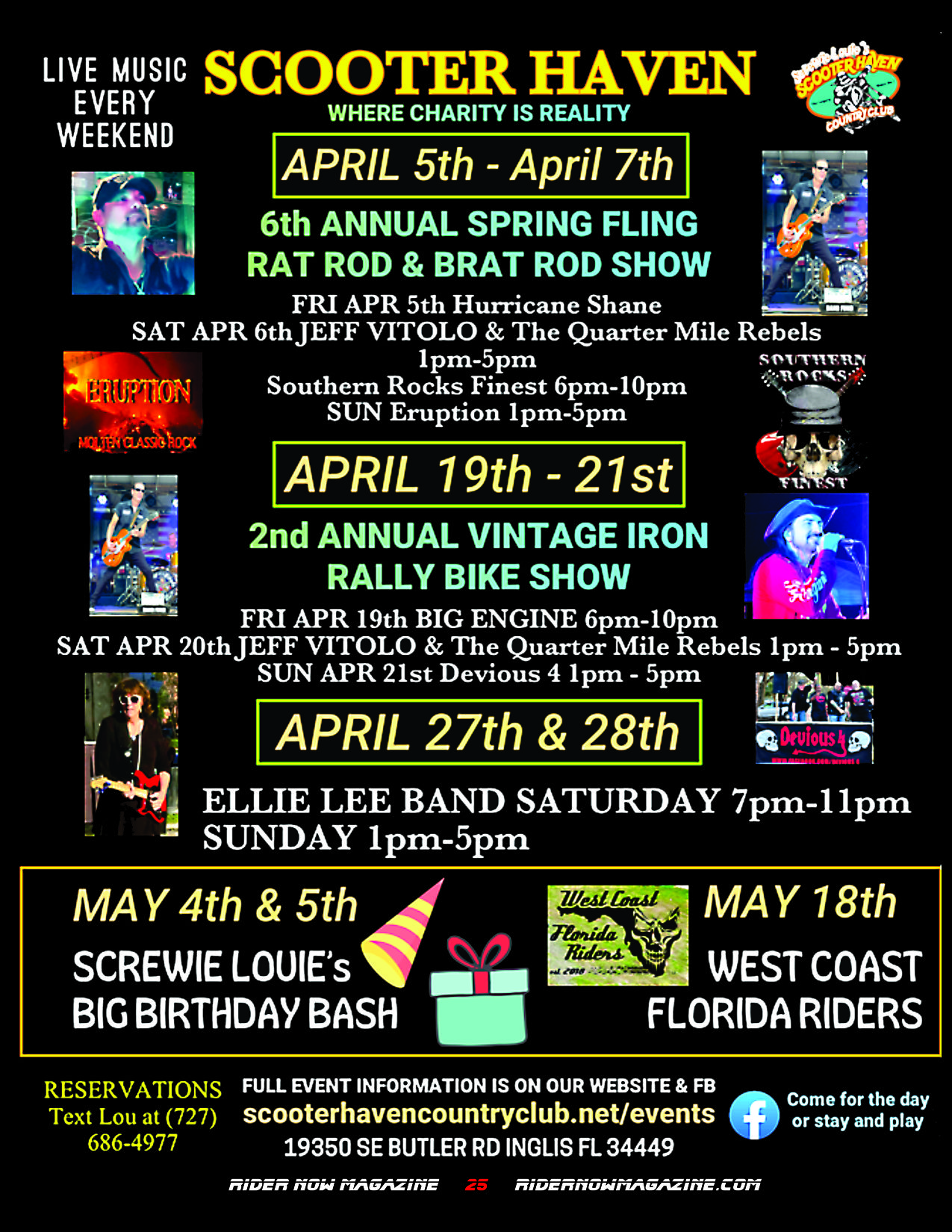 Scooter Haven Country Club April Events