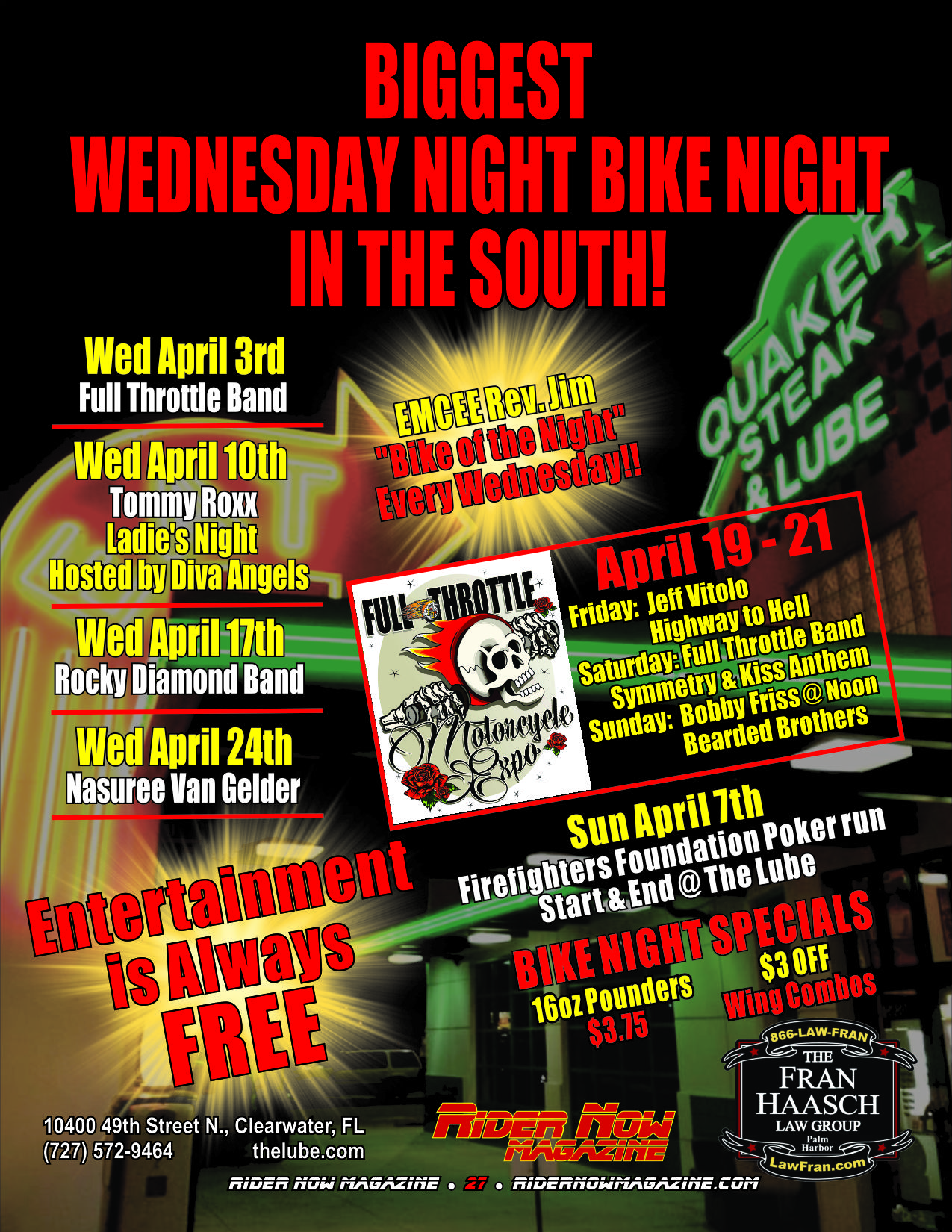QSL Wednesday Bike Nights for April
