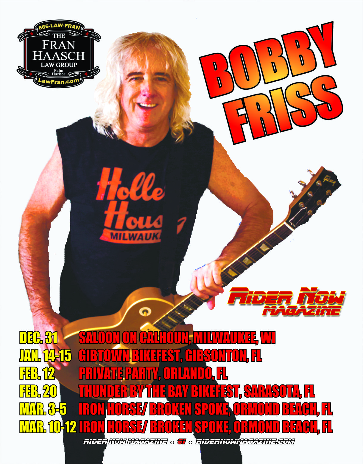 Bobby Friss Band Upcoming Venues & Shows