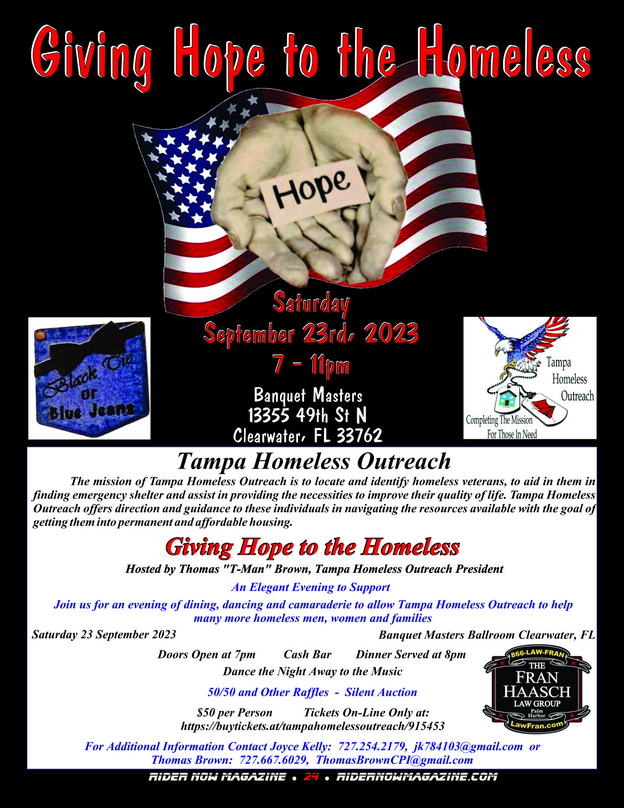 Giving Hope to the Homeless Evening Benefit